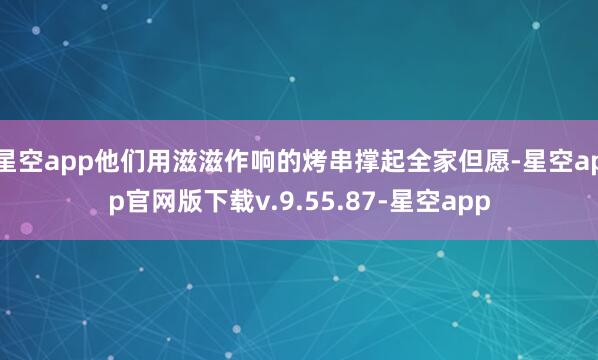 星空app他们用滋滋作响的烤串撑起全家但愿-星空app官网版下载v.9.55.87-星空app