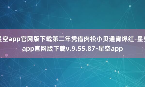 星空app官网版下载第二年凭借肉松小贝通宵爆红-星空app官网版下载v.9.55.87-星空app
