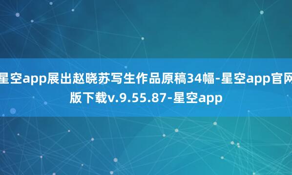 星空app展出赵晓苏写生作品原稿34幅-星空app官网版下载v.9.55.87-星空app