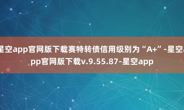 星空app官网版下载赛特转债信用级别为“A+”-星空app官网版下载v.9.55.87-星空app