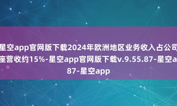 星空app官网版下载2024年欧洲地区业务收入占公司举座营收约15%-星空app官网版下载v.9.55.87-星空app